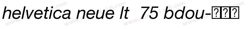 helvetica neue lt  75 bdou字体转换